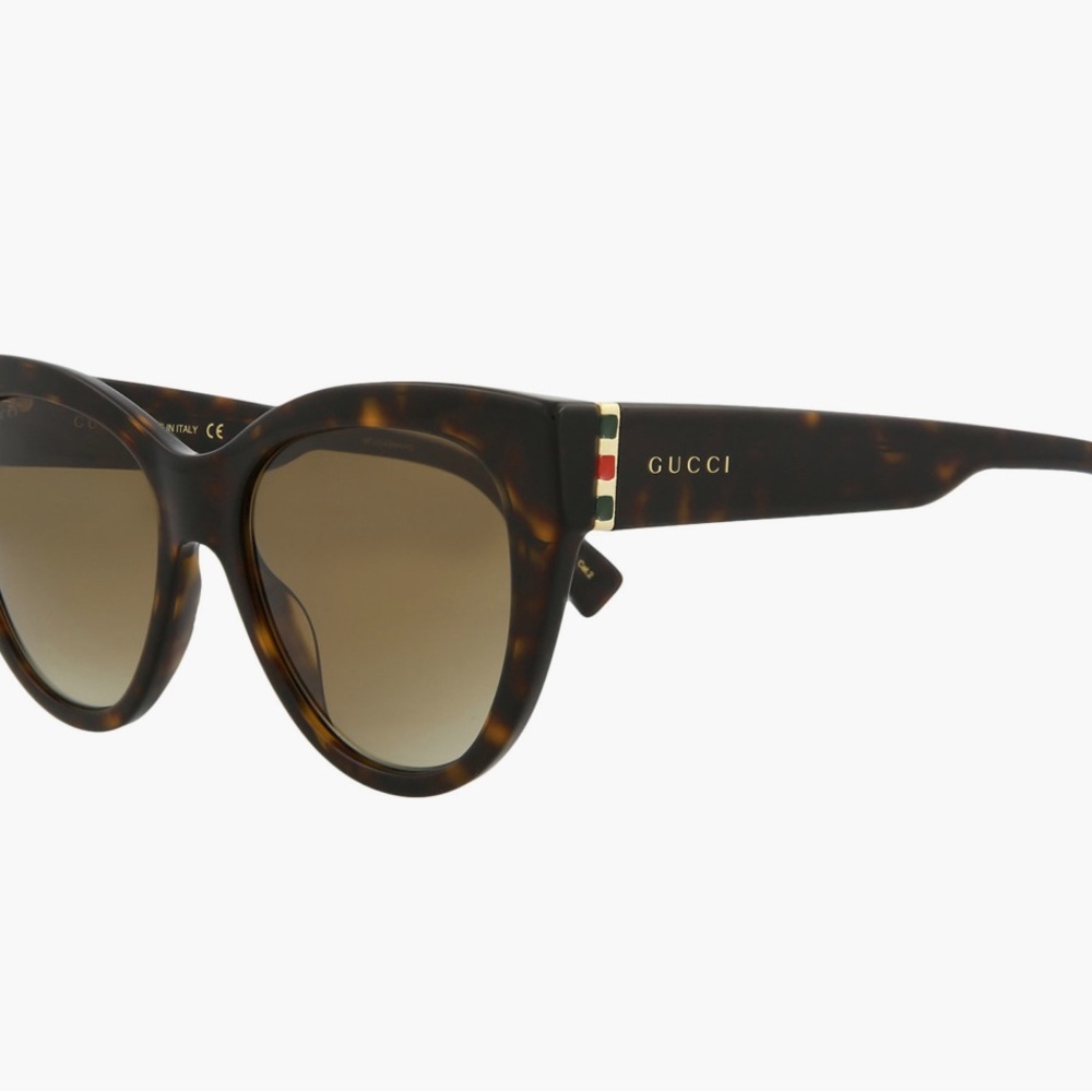 Gucci 53mm Cat-Eye Sunglasses in Dark Havana Brown - Picture 3 of 9